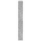 Scarpiera con Specchio a 4 Livelli Grigio Cemento 63x17x134 cm