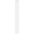 Scarpiera con Specchio a 4 Livelli Bianco lucido 63x17x134 cm