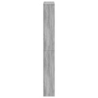 Scarpiera con Specchio a 4 Livelli Grigio Sonoma 63x17x134 cm