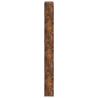 Scarpiera con Specchio a 5 Livelli Rovere Fumo 63x17x169,5 cm