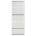 Scarpiera con Specchio a 5 Livelli Grigio Sonoma 63x17x169,5 cm