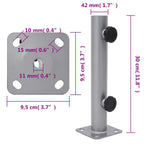 Base per Ombrellone per Palo da Ø32/34/38 mm Argento in Acciaio