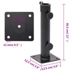 Base per Ombrellone per Palo da Ø38/48 mm Nero Opaco in Acciaio