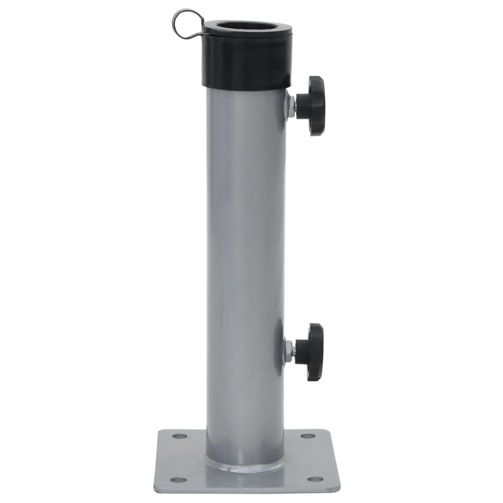 Base per Ombrellone per Palo da Ø38/48 mm Argento in Acciaio