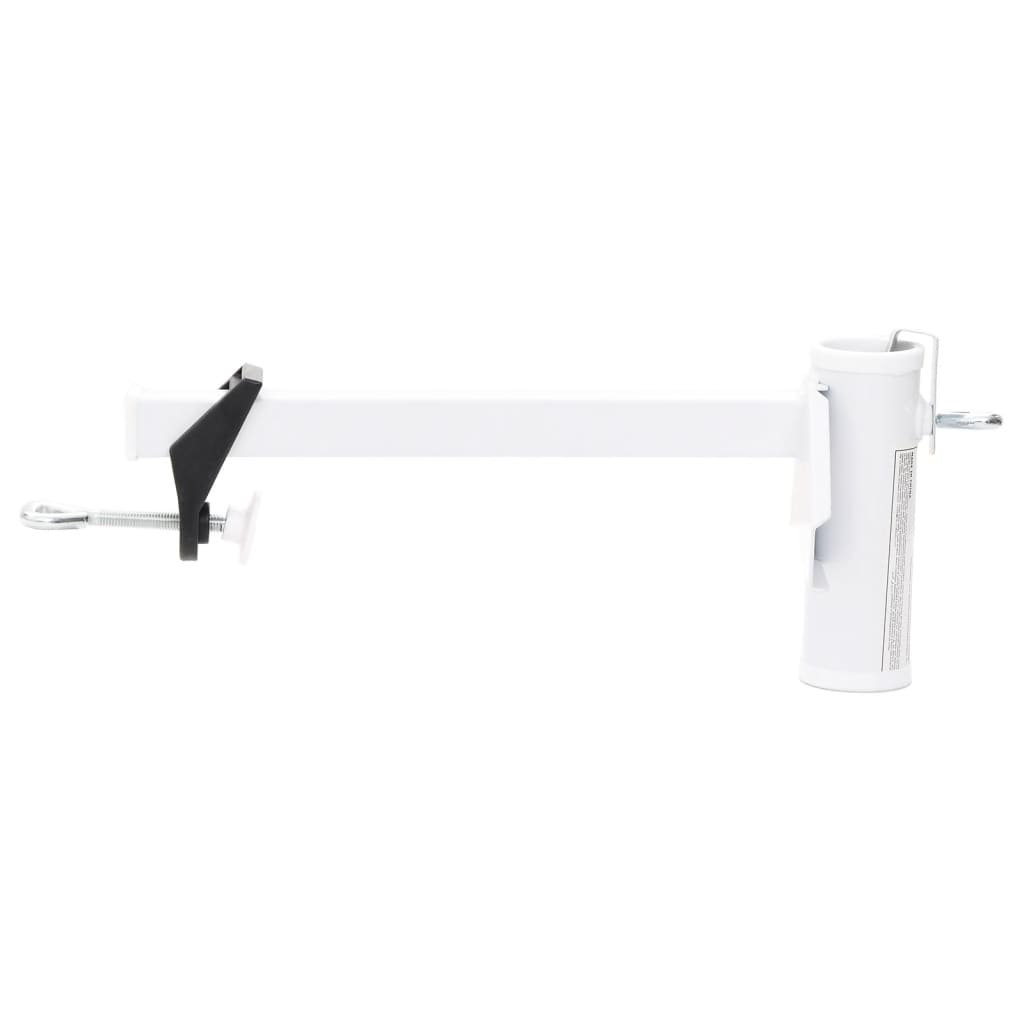 Morsetto per Ombrellone da Balcone Bianco 38 mm in Acciaio