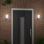 Lampada da Parete Esterna 2 pcs Argento 12 x 8,5 x 27 cm
