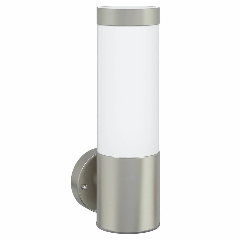 Lampada da Parete Esterna 2 pcs Argento 12 x 8,5 x 27 cm