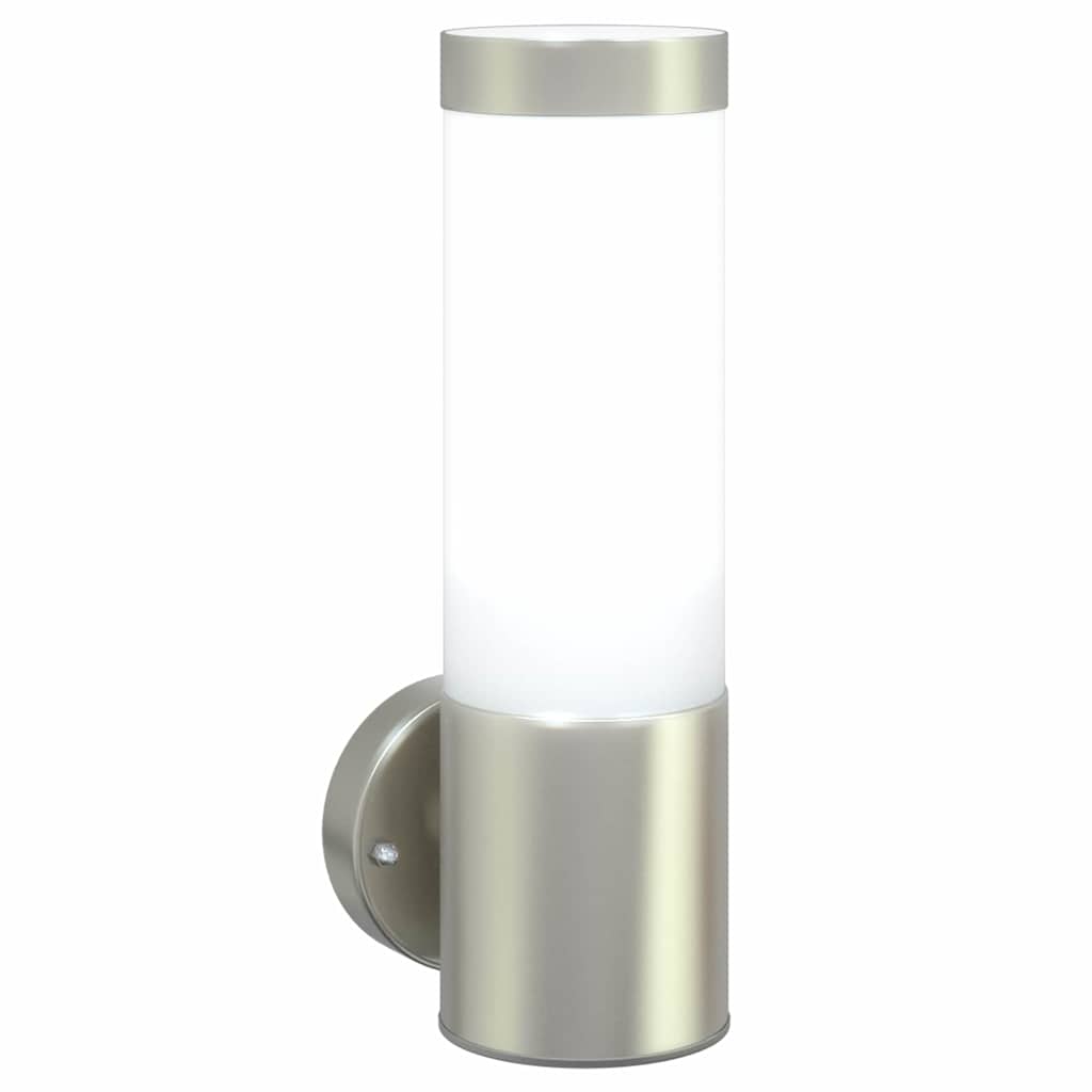 Lampada da Parete Esterna 2 pcs Argento 12 x 8,5 x 27 cm