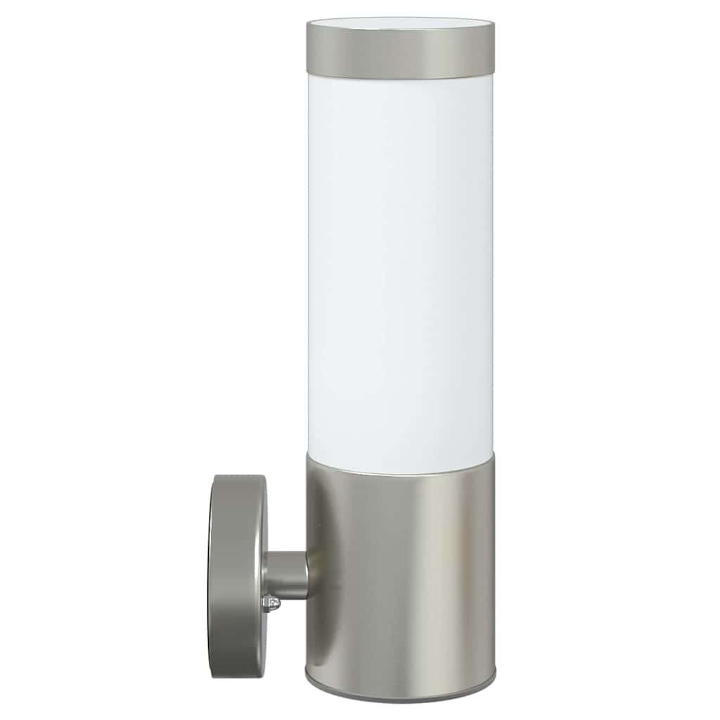 Lampada da Parete Esterna 2 pcs Argento 12 x 8,5 x 27 cm