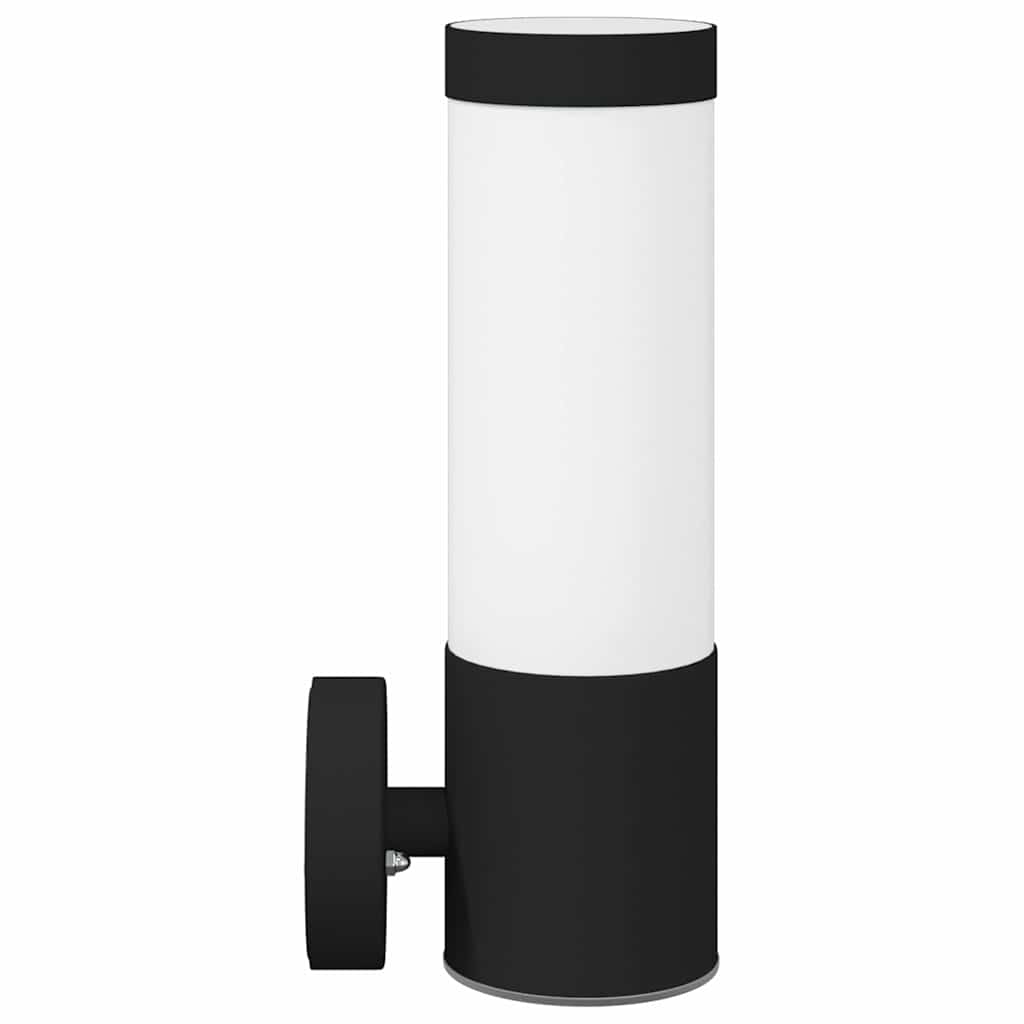 Lampada da Parete Esterna 2 pcs Nero 12 x 8,5 x 27 cm