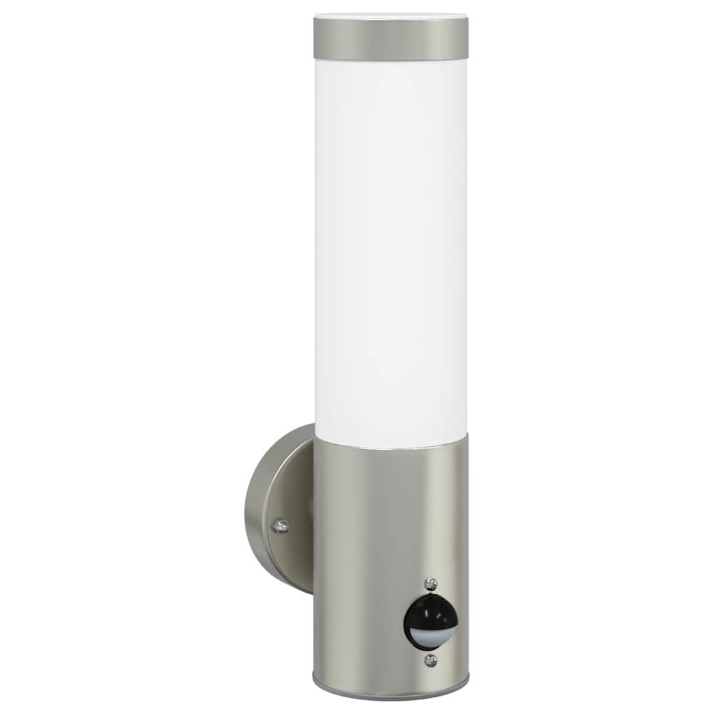 Lampada da Parete Esterna 2 pcs Argento 12 x 8,5 x 29 cm