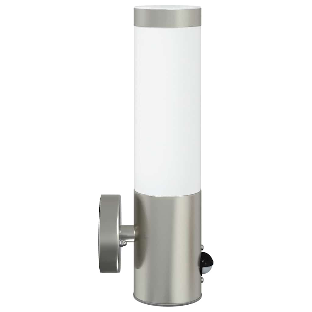 Lampada da Parete Esterna 2 pcs Argento 12 x 8,5 x 29 cm