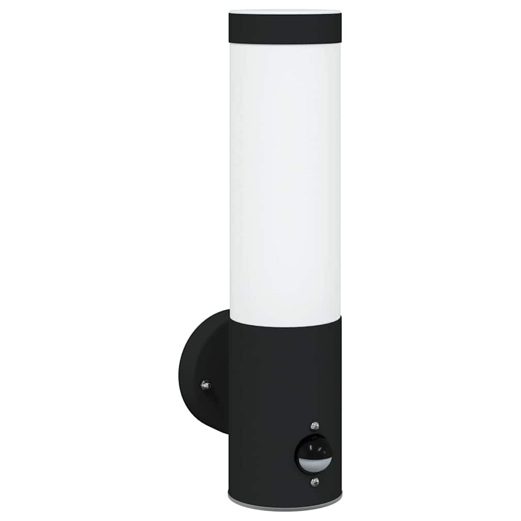 Lampada da Parete Esterna Nero 12 x 8,5 x 29 cm