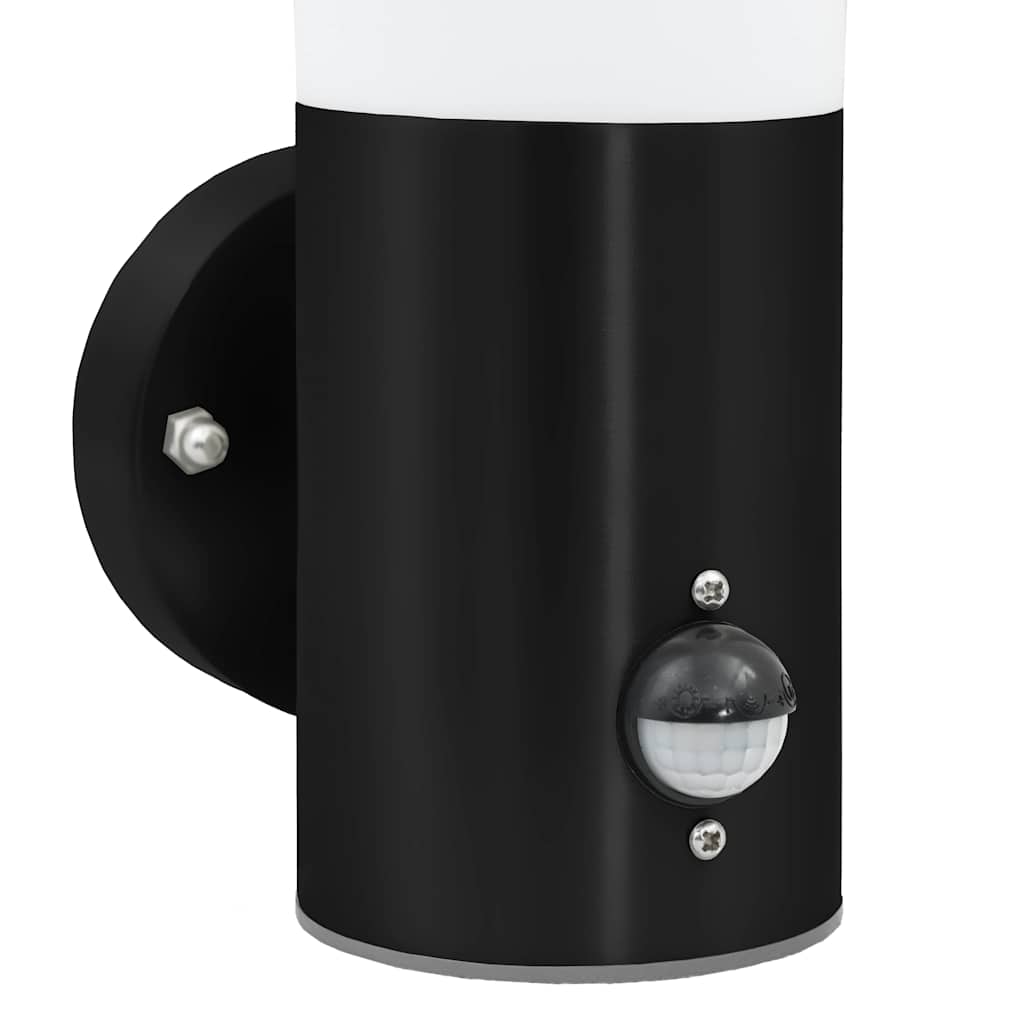 Lampada da Parete Esterna 2 pcs Nero 12 x 8,5 x 29 cm