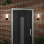 Lampada da Parete Esterna 2 pcs Nero 12 x 8,5 x 29 cm
