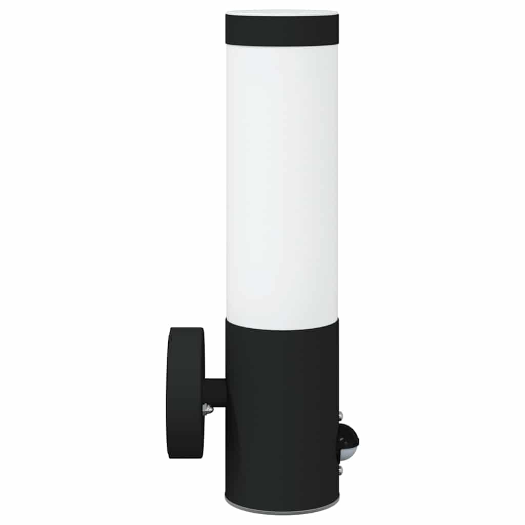 Lampada da Parete Esterna 2 pcs Nero 12 x 8,5 x 29 cm
