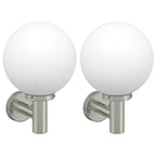 Lampada da Parete Esterna 2 pcs Argento 28 x 25 x 38 cm