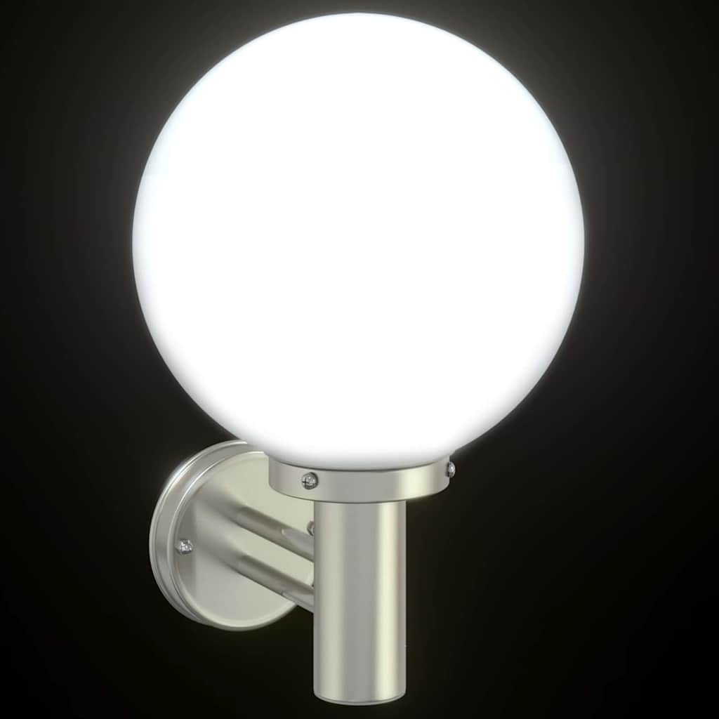Lampada da Parete Esterna 2 pcs Argento 28 x 25 x 38 cm