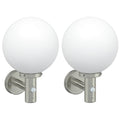 Lampada da Parete Esterna 2 pcs Argento 28 x 25 x 38 cm