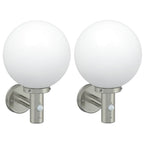 Lampada da Parete Esterna 2 pcs Argento 28 x 25 x 38 cm