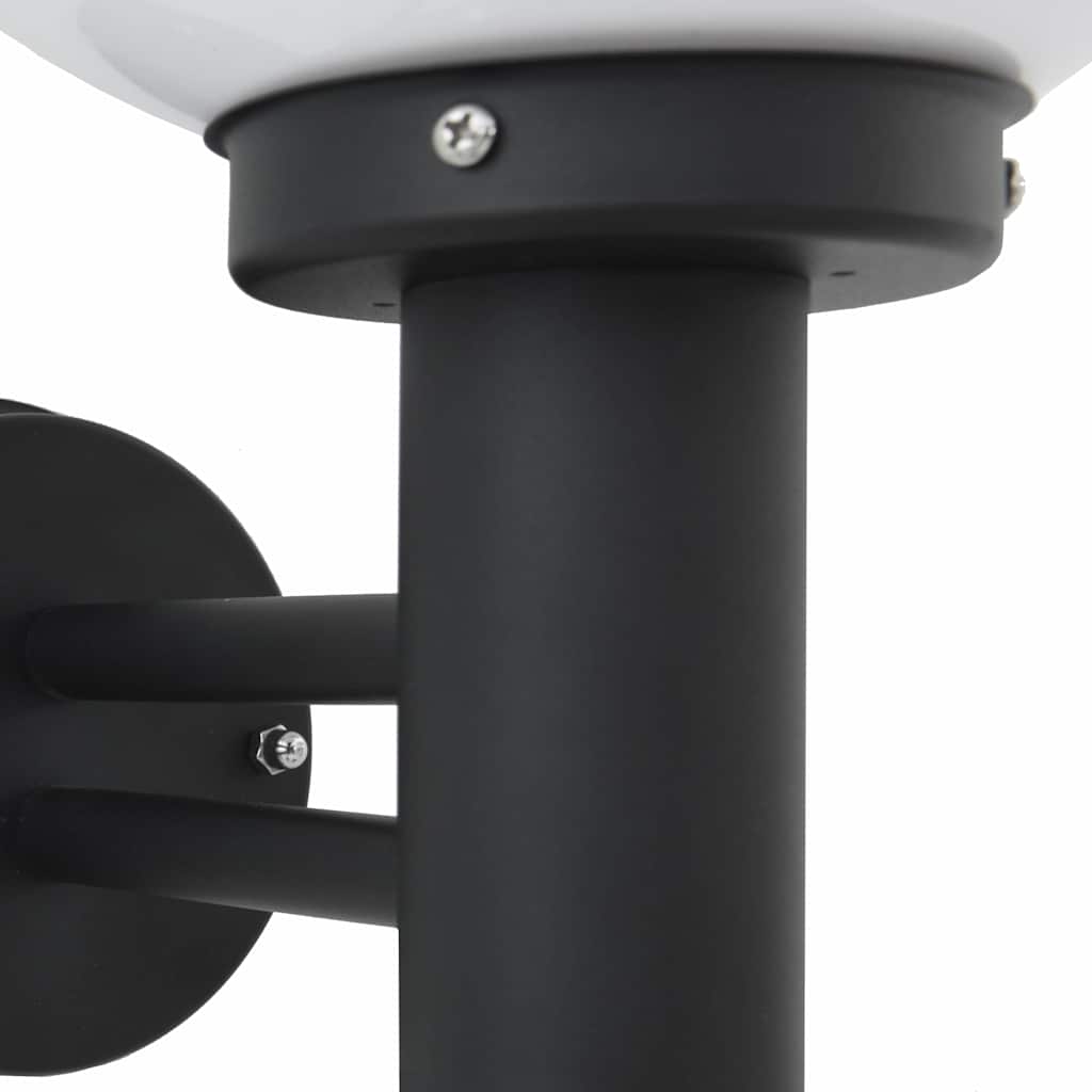 Lampada da Parete Esterna 2 pcs Nero 28 x 25 x 38 cm