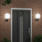 Lampada da Parete Esterna 2 pcs Nero 28 x 25 x 38 cm