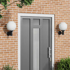 Lampada da Parete Esterna 2 pcs Nero 28 x 25 x 38 cm