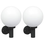 Lampada da Parete Esterna 2 pcs Nero 28 x 25 x 38 cm
