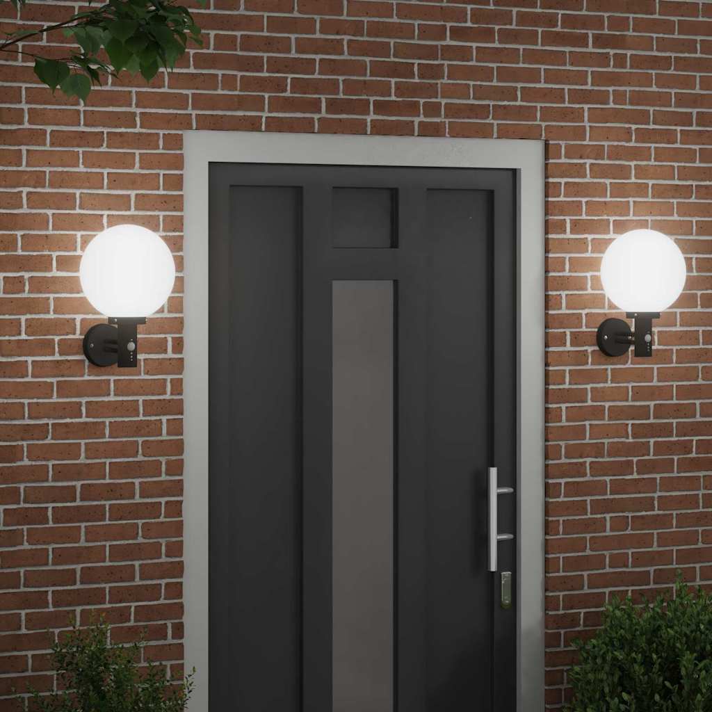 Lampada da Parete Esterna 2 pcs Nero 28 x 25 x 38 cm
