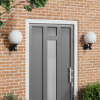 Lampada da Parete Esterna 2 pcs Nero 28 x 25 x 38 cm