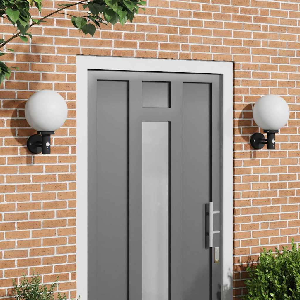 Lampada da Parete Esterna 2 pcs Nero 28 x 25 x 38 cm