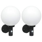 Lampada da Parete Esterna 2 pcs Nero 28 x 25 x 38 cm
