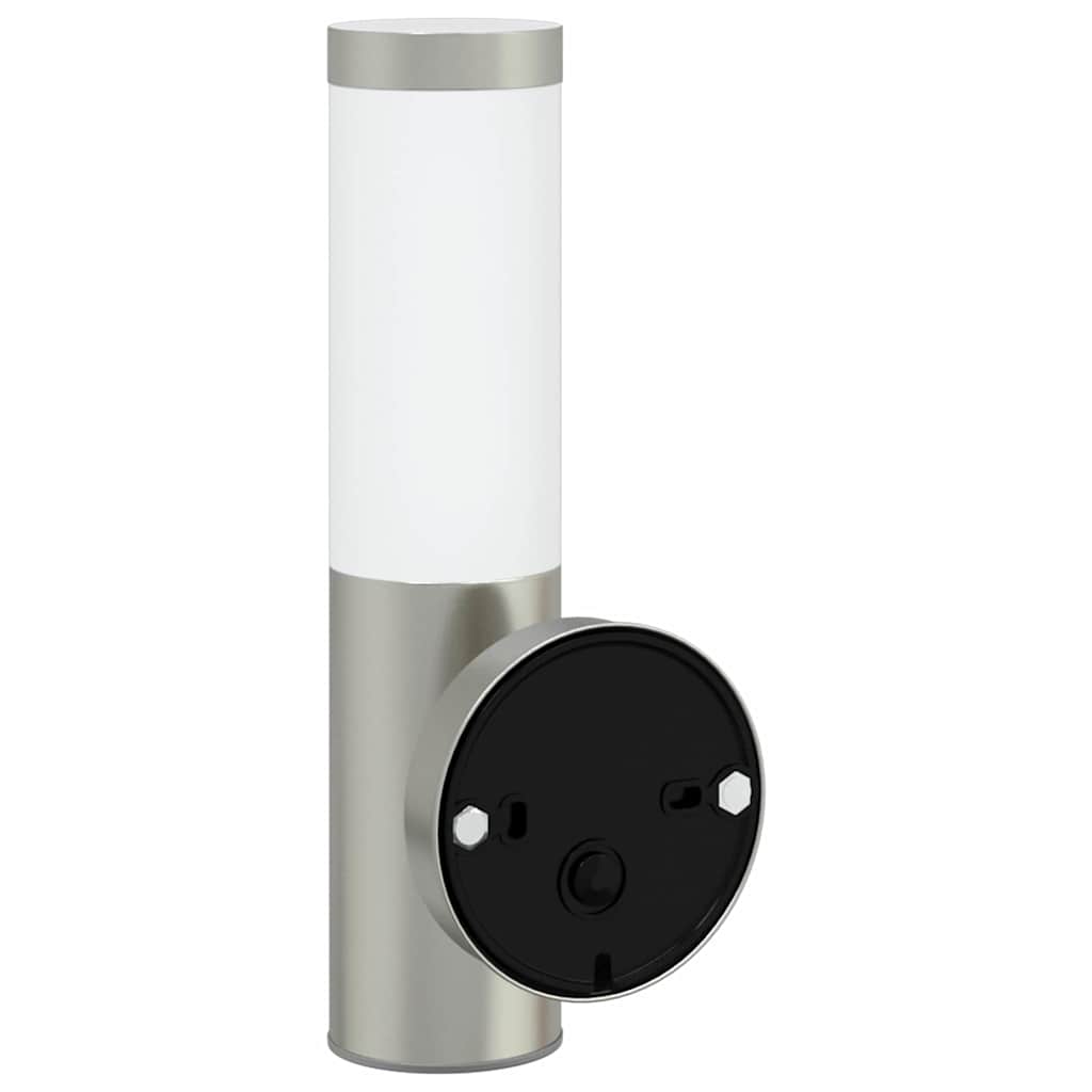 Lampada da Parete Esterna 2 pcs Argento 15 x 7,5 x 33 cm