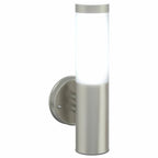 Lampada da Parete Esterna 2 pcs Argento 15 x 7,5 x 33 cm