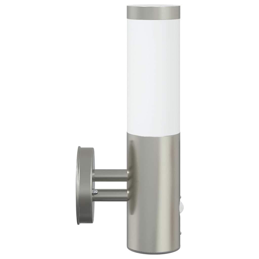 Lampada da Parete Esterna 2 pcs Argento 15 x 7,5 x 33 cm