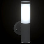 Lampada da Parete Esterna Nero 15 x 7,5 x 33 cm