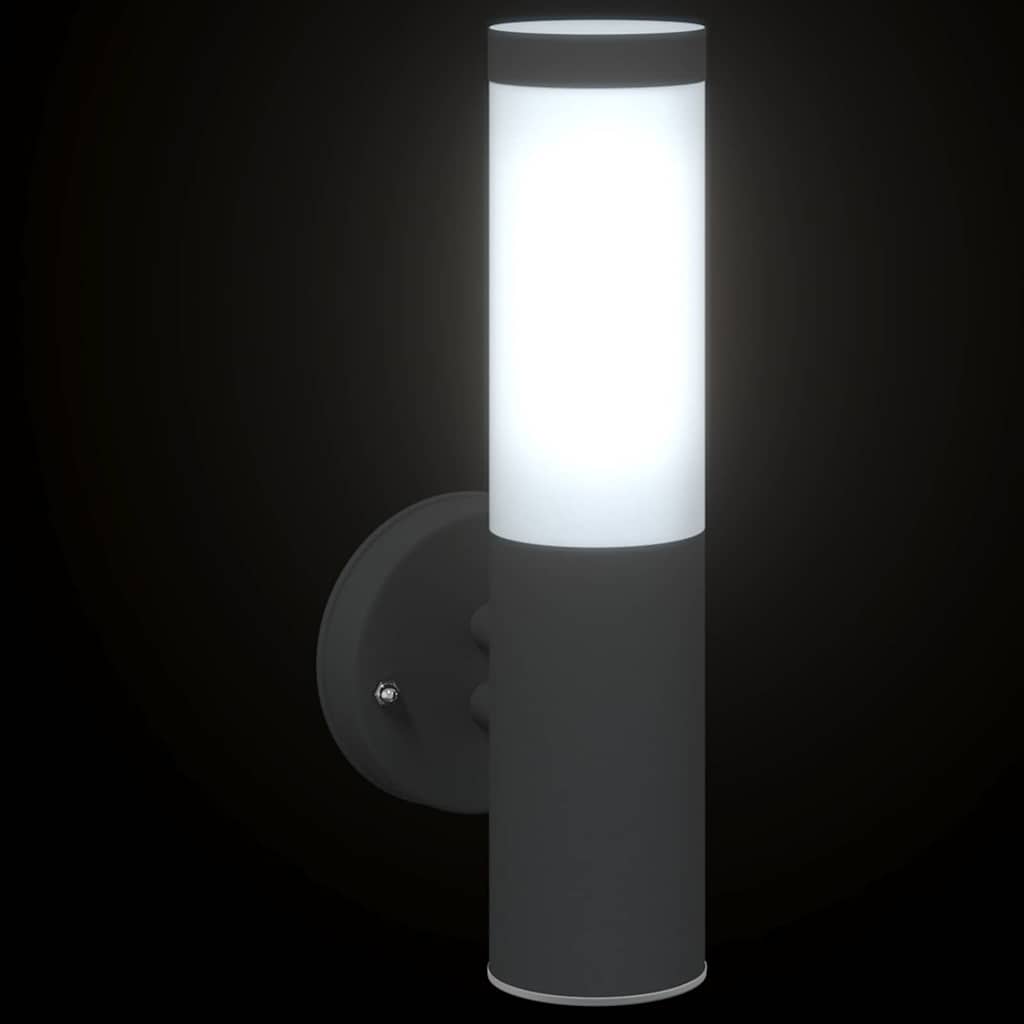 Lampada da Parete Esterna Nero 15 x 7,5 x 33 cm