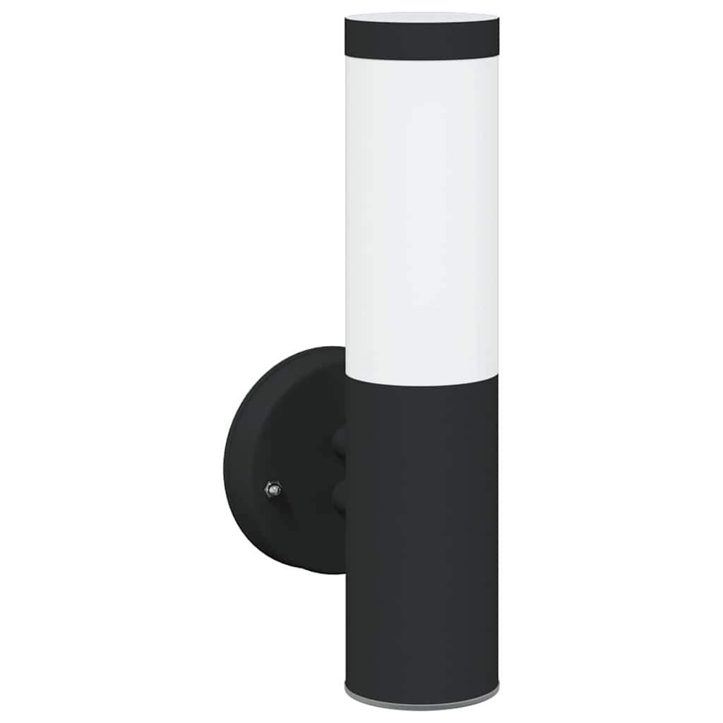 Lampada da Parete Esterna 2 pcs Nero 15 x 7,5 x 33 cm