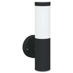 Lampada da Parete Esterna 2 pcs Nero 15 x 7,5 x 33 cm