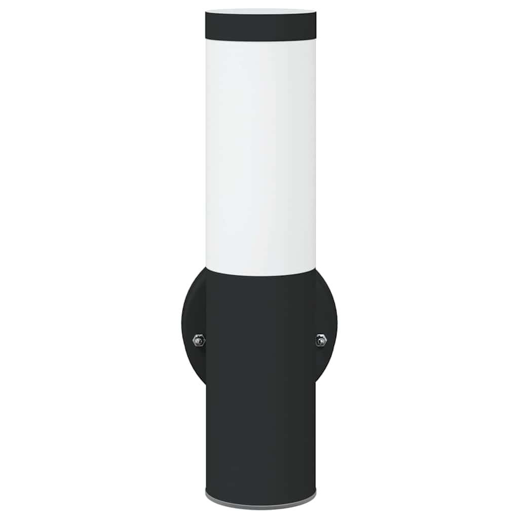 Lampada da Parete Esterna 2 pcs Nero 15 x 7,5 x 33 cm