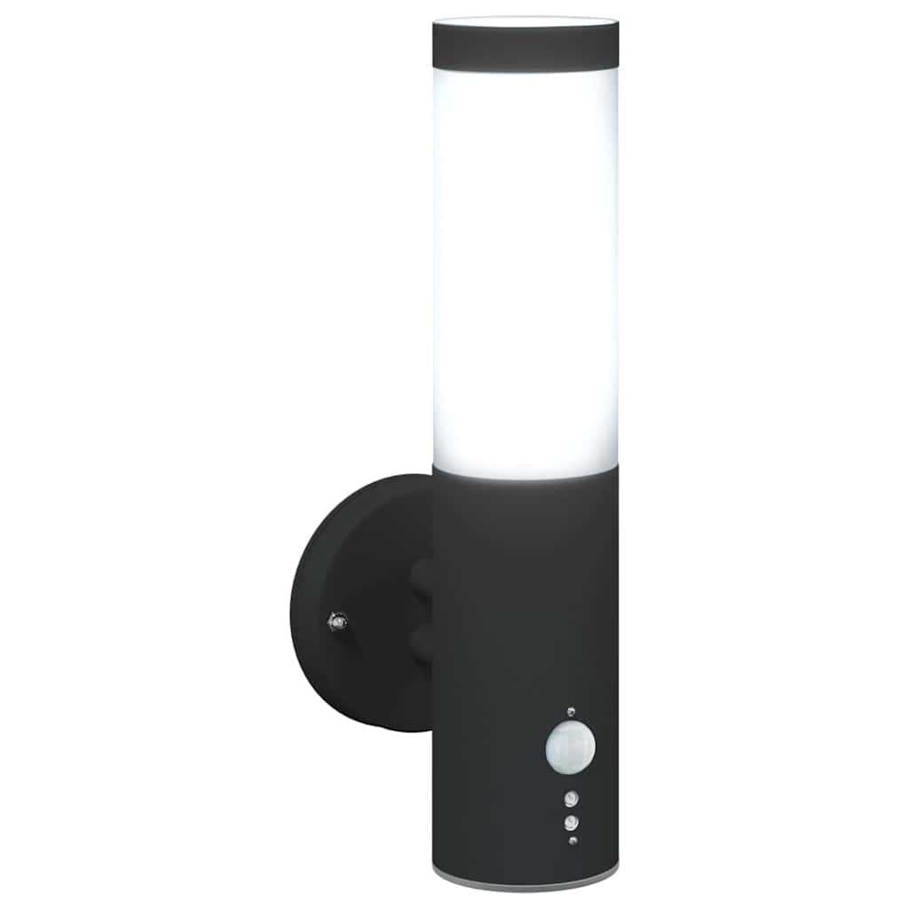 Lampada da Parete Esterna Nero 15 x 7,5 x 33 cm