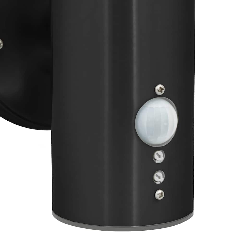 Lampada da Parete Esterna 2 pcs Nero 15 x 7,5 x 33 cm
