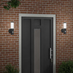 Lampada da Parete Esterna 2 pcs Nero 15 x 7,5 x 33 cm