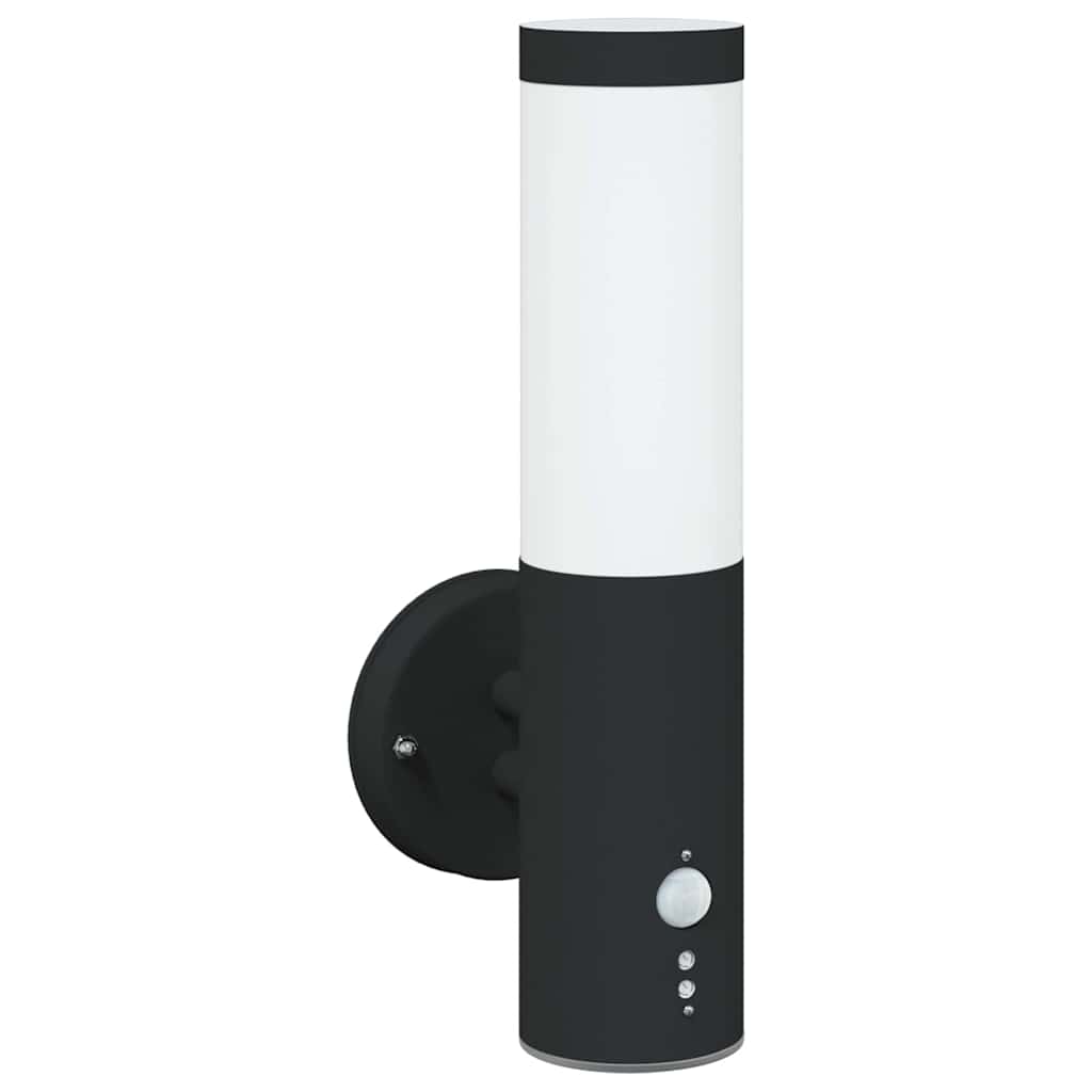 Lampada da Parete Esterna 2 pcs Nero 15 x 7,5 x 33 cm