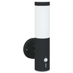 Lampada da Parete Esterna 2 pcs Nero 15 x 7,5 x 33 cm