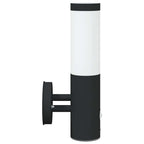 Lampada da Parete Esterna 2 pcs Nero 15 x 7,5 x 33 cm
