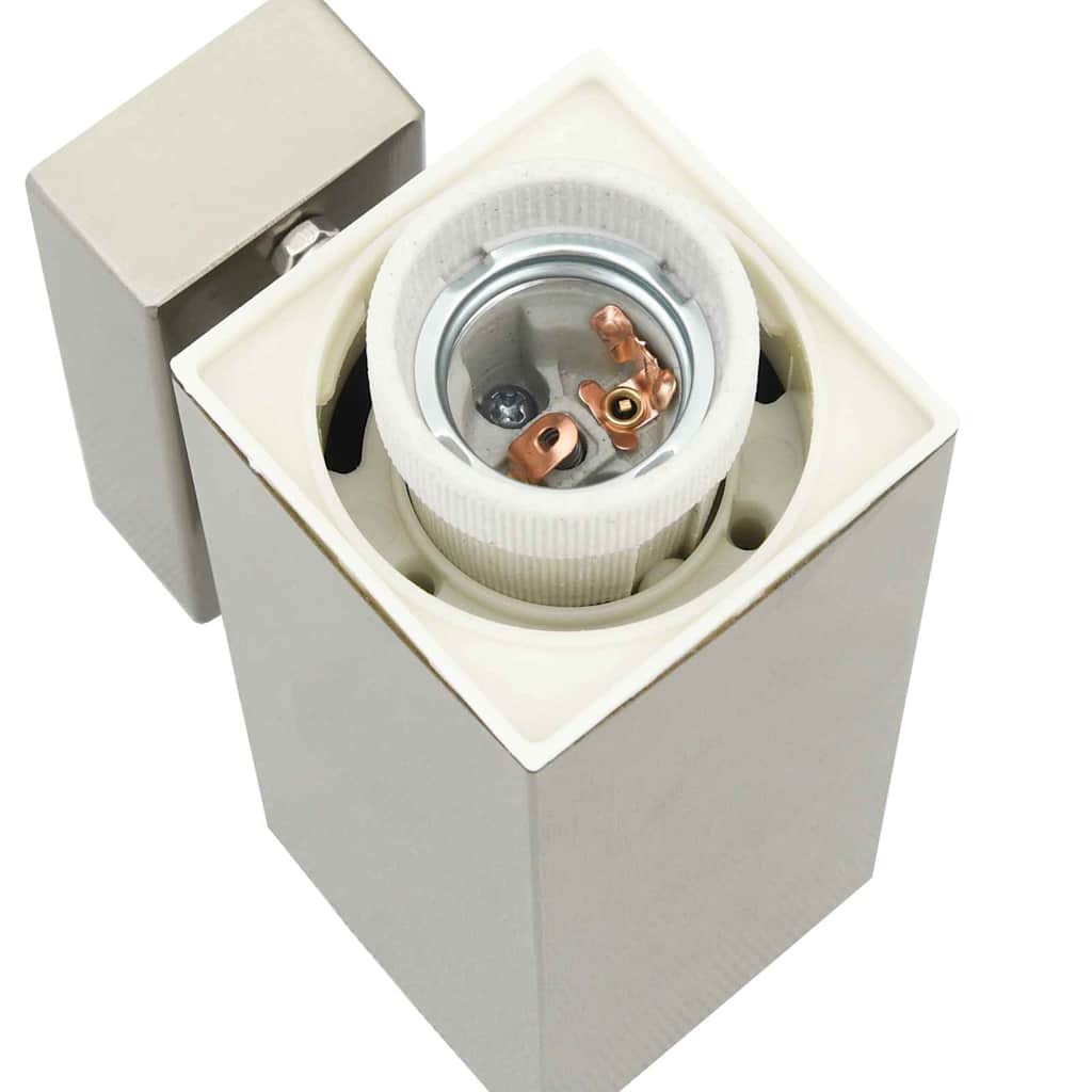 Lampada da Parete Esterna 2 pcs Argento 10.5 x 6 x 33 cm