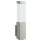 Lampada da Parete Esterna 2 pcs Argento 10.5 x 6 x 33 cm