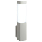 Lampada da Parete Esterna 2 pcs Argento 10.5 x 6 x 33 cm