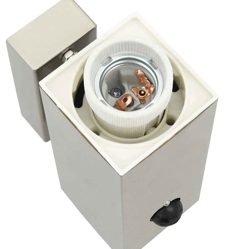 Lampada da Parete Esterna 2 pcs Argento 10.5 x 6 x 33 cm